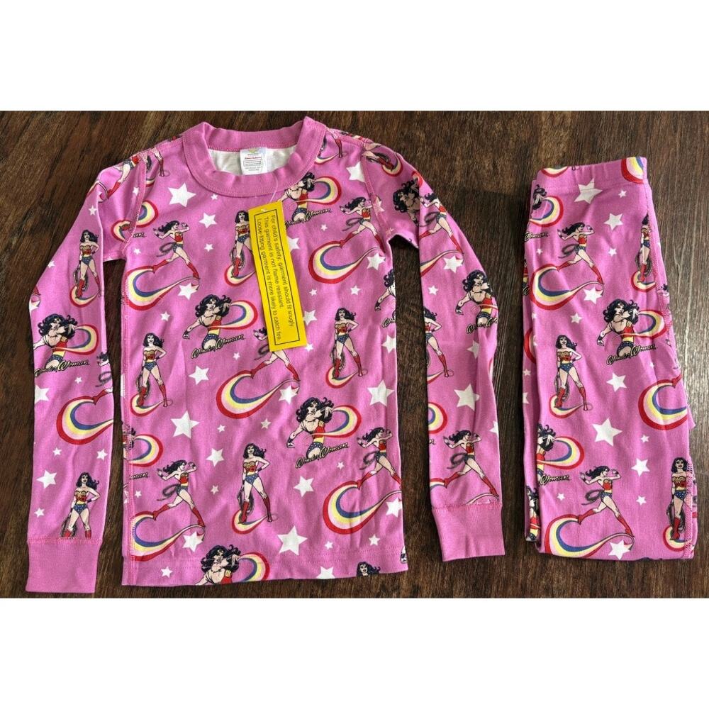 RETIRED Hanna Andersson NWT Wonder Woman Long Sleeve Pajama Set - Size 120 (6/7)